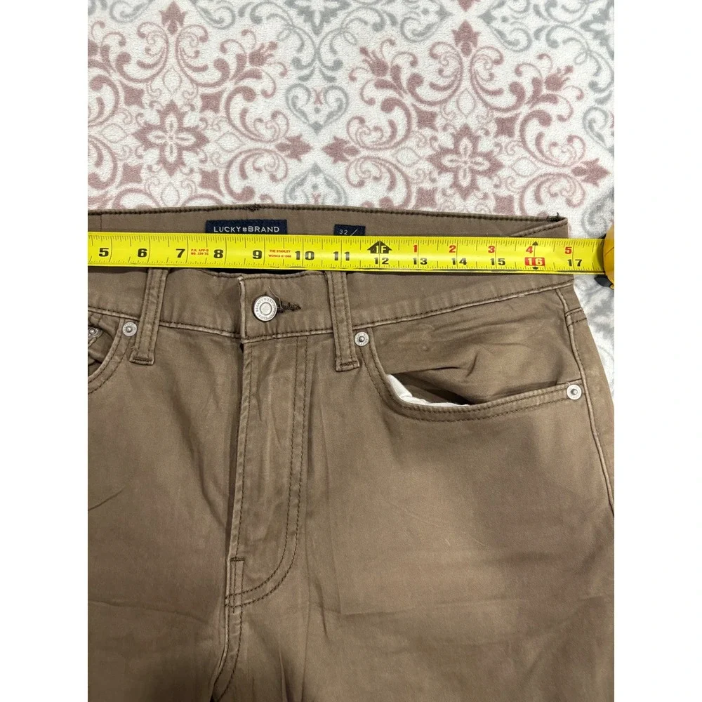 Lucky Brand 121 Slim Straight Brown Pants Mens 32x30 Cotton Stretch Chino - Picture 8 of 16